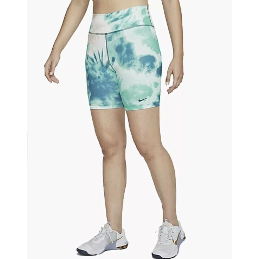 NWT Nike Women One XS Mid-Rise 7" Tie-Dye Bike Shorts Training DriFit DV0053-382